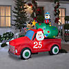 National Tree Company 8 ft. Inflatable Santa in Vintage Pickup Truck Image 1