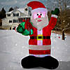 National Tree Company 8 ft. Inflatable Santa with Gift Image 1