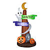 National Tree Company 8 ft. Signpost and Ghost Image 1