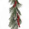 National Tree Company 8 ft. Snowy Pine Berry Plastic Garland Image 2