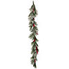 National Tree Company 8 ft. Snowy Pine Berry Plastic Garland Image 3