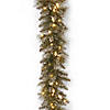 National Tree Company 9 ft. Glittery Bristle&#174; Pine Garland with Warm White LED Lights Image 1