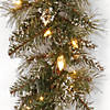National Tree Company 9 ft. Glittery Bristle&#174; Pine Garland with Warm White LED Lights Image 2