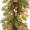 National Tree Company 9 ft. Glittery Gold Pine Garland with Clear Lights Image 2