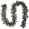 National Tree Company 9 ft. Glittery Mountain Spruce Garland with Clear Lights Image 4