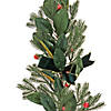 National Tree Company 9 ft. Magnolia Mix Pine Garland with LED Lights and Bows Image 2