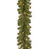 National Tree Company 9 ft. North Valley&#174; Spruce Garland with Battery Operated Dual Color LED Lights Image 1