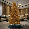 National Tree Company 9 ft. Pre-Lit Christmas True Gold Metallic Tree Image 1