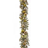 National Tree Company 9 ft. Pre-Lit Gold Ornament Metallic Garland Image 3