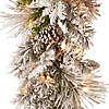 National Tree Company 9 ft. Snowy Bedford Pine Garland with Battery Operated LED Lights Image 2