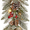 National Tree Company 9 ft. Snowy Bristle Berry Garland with Clear Lights Image 2