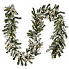 National Tree Company 9 ft. Snowy Sheffield Spruce Garland with Battery Operated LED Lights Image 1