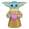 National Tree Company Airdorable Airblown 20" The Child with Valentine's Heart- Star Wars- BAT & USB Power (Batteries not included) Image 1