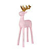 National Tree Company First Traditions&#8482; 12" Woodgrain Reindeer Decor, Pink Image 1