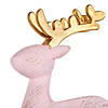National Tree Company First Traditions&#8482; 12" Woodgrain Reindeer Decor, Pink Image 2