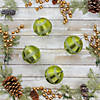 National Tree Company First Traditions&#8482; 4 Piece Shatterproof Swirling Lime Green Ornaments Image 1