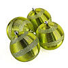 National Tree Company First Traditions&#8482; 4 Piece Shatterproof Swirling Lime Green Ornaments Image 3