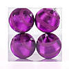 National Tree Company First Traditions&#8482; 4 Piece Shatterproof Swirling Purple Ornaments Image 1