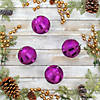National Tree Company First Traditions&#8482; 4 Piece Shatterproof Swirling Purple Ornaments Image 1