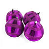 National Tree Company First Traditions&#8482; 4 Piece Shatterproof Swirling Purple Ornaments Image 3