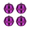 National Tree Company First Traditions&#8482; 4 Piece Shatterproof Swirling Purple Ornaments Image 4
