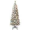 National Tree Company First Traditions&#8482; 6 ft. Acacia Medium Flocked Tree with Clear Lights Image 1
