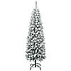 National Tree Company First Traditions 6 ft. Acacia Pencil Slim Flocked Tree Image 1