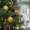 National Tree Company First Traditions&#8482; 6 Piece Shatterproof Geometric Gold Ornaments Image 1