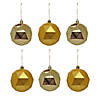 National Tree Company First Traditions&#8482; 6 Piece Shatterproof Geometric Gold Ornaments Image 4
