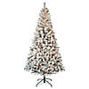 National Tree Company First Traditions&#8482; 7.5 ft. Acacia Flocked Tree with Clear Lights Image 1