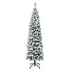 National Tree Company First Traditions&#8482; 7.5 ft. Acacia Pencil Slim Flocked Tree Image 1