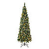 National Tree Company First Traditions&#8482; 7.5 ft. Oakley Hills Snow Slim Tree with LED Lights Image 1