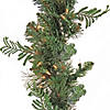 National Tree Company, First Traditions&#8482; Collection, 9 ft. Pre-Lit Artificial North Conway Garland with Glittery Cones and Eucalyptus, 100 Warm White LED Lights- Battery Operated with Timer Image 2