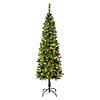 National Tree Company Linden Spruce Slim Wrapped Tree with 250 Warm White LED Lights, 6 ft. Image 1