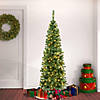 National Tree Company Linden Spruce Slim Wrapped Tree with 250 Warm White LED Lights, 6 ft. Image 1