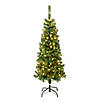 National Tree Company Linden Spruce Wrapped Tree with 150 Warm White LED Lights, 4.5 ft. Image 1