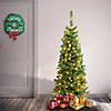 National Tree Company Linden Spruce Wrapped Tree with 150 Warm White LED Lights, 4.5 ft. Image 1