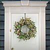 National Tree Company National Tree Company, First Traditions Collection, 30" Pre-Lit Artificial North Conway Wreath with Glittery Cones and Eucalyptus, 100 Warm White LED Lights- Battery Operated with Timer Image 1