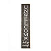 National Tree Company "Unwelcome" Porch Sign, 39 in, Gray Image 1