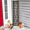 National Tree Company "Unwelcome" Porch Sign, 39 in, Gray Image 1