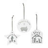 Nativity Acrylic Hanging Christmas Ornaments - 12 Pc. Image 1