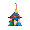 Nativity Craft Stick Religious Christmas Ornament Craft Kit - Makes 12 Image 1
