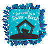 Nativity Silhouette Blue Fleece Tied Pillow Craft Kit - Makes 6 Image 1