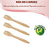 Natural Birch Eco-Friendly Disposable Dinner Forks (250 Forks) Image 3