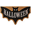 Natural Coir "Halloween" Bat Shaped Doormat 18" Proper 30" Image 1