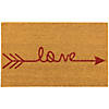 Natural Coir "Love" Arrow Outdoor Doormat 18" x 30" Image 1