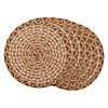 Natural Dahlia Woven Polyester Round Placemat (Set Of 6) Image 1
