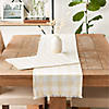 Natural Heavyweight Check Fringed Placemat (Set Of 6) Image 4