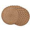 Natural Lattice Woven Polyester Round Placemat (Set Of 6) Image 1