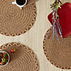 Natural Lattice Woven Polyester Round Placemat (Set Of 6) Image 2